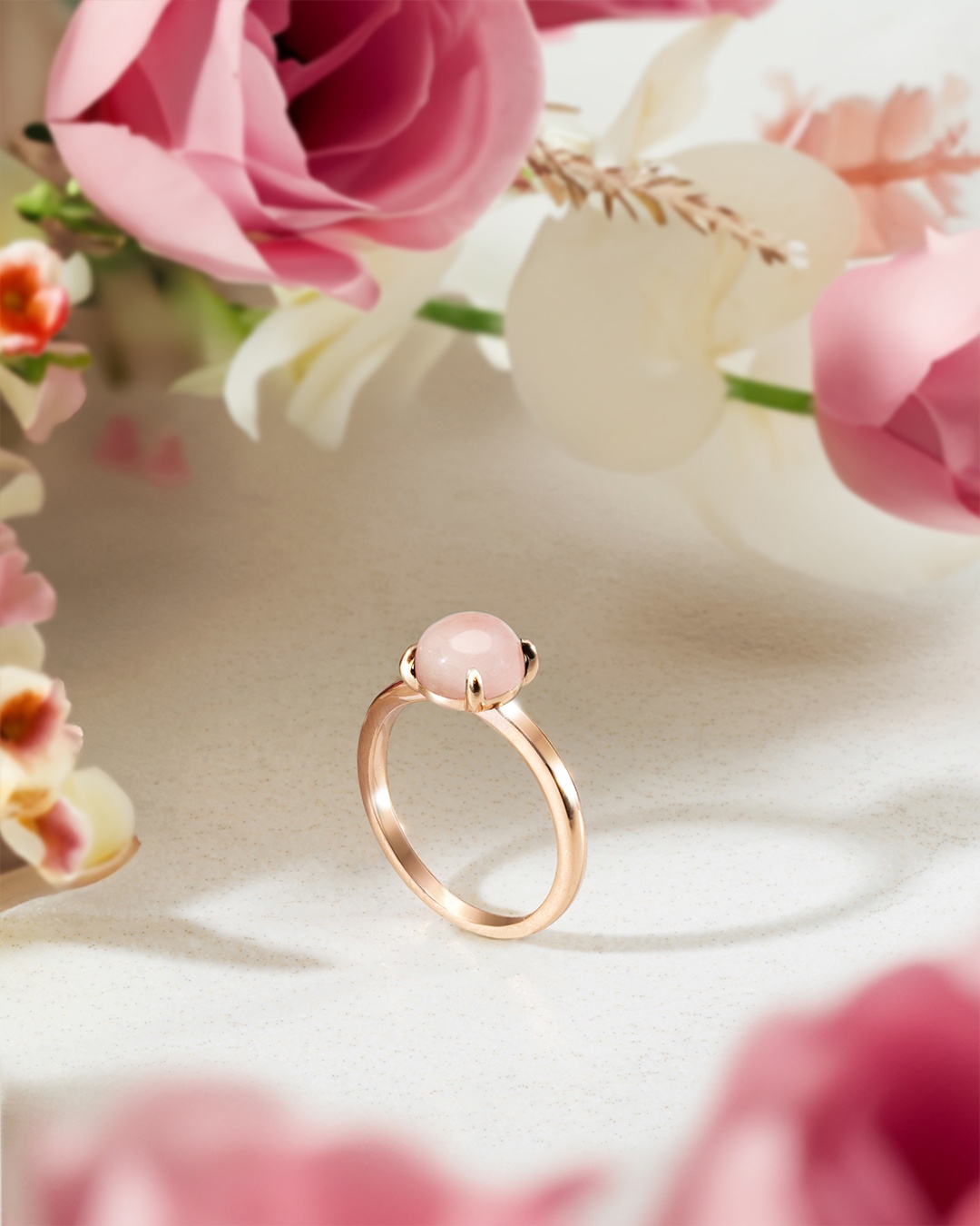 Bague Quartz rose Comissia