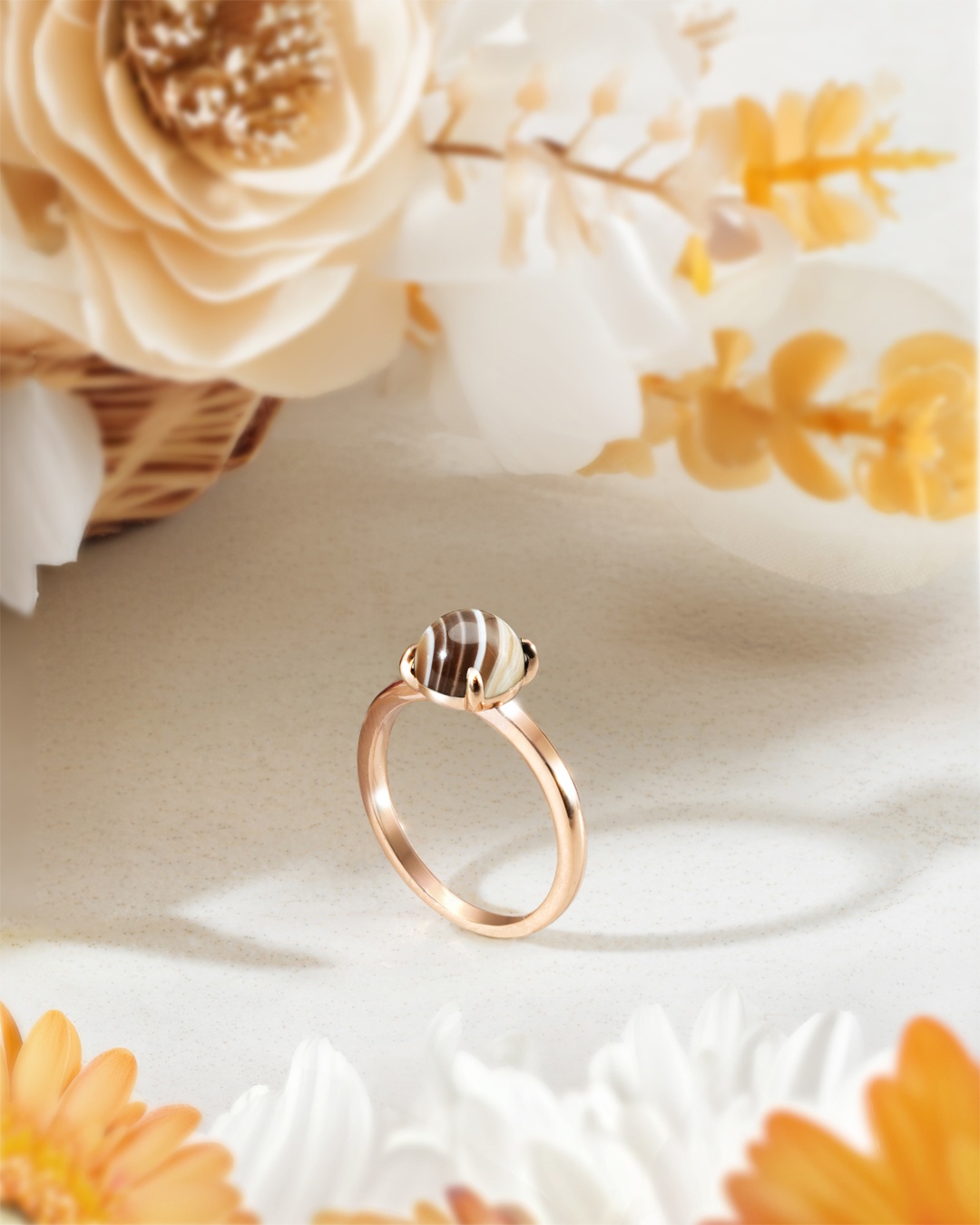 Packshot Bague Agate du Botswana  Avellia