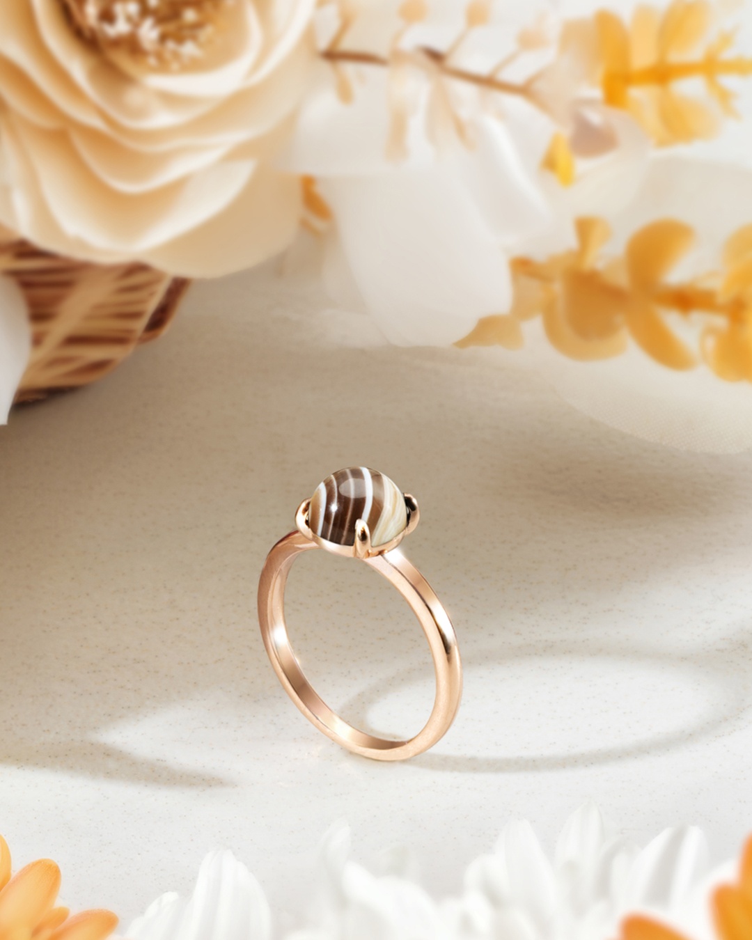 Packshot Bague Agate du Botswana  Avellia