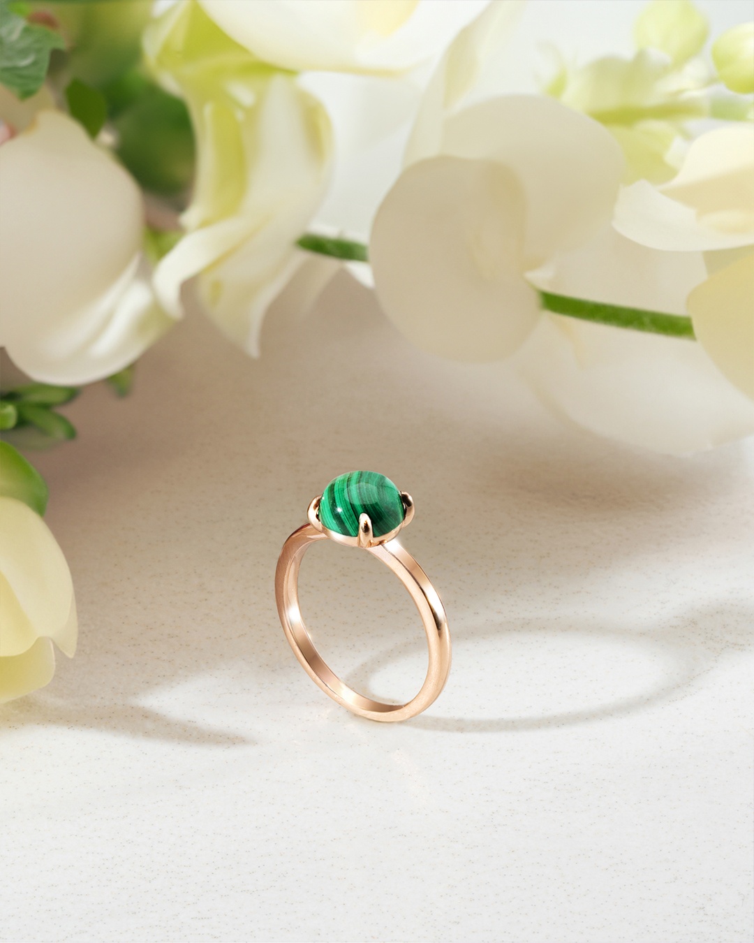 Packshot Bague Malachite Venozia