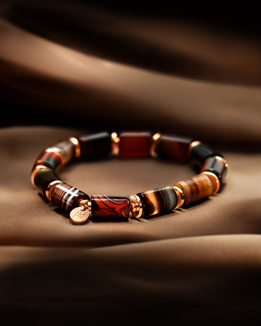 Packshot Bracelet Agate noire Volturia