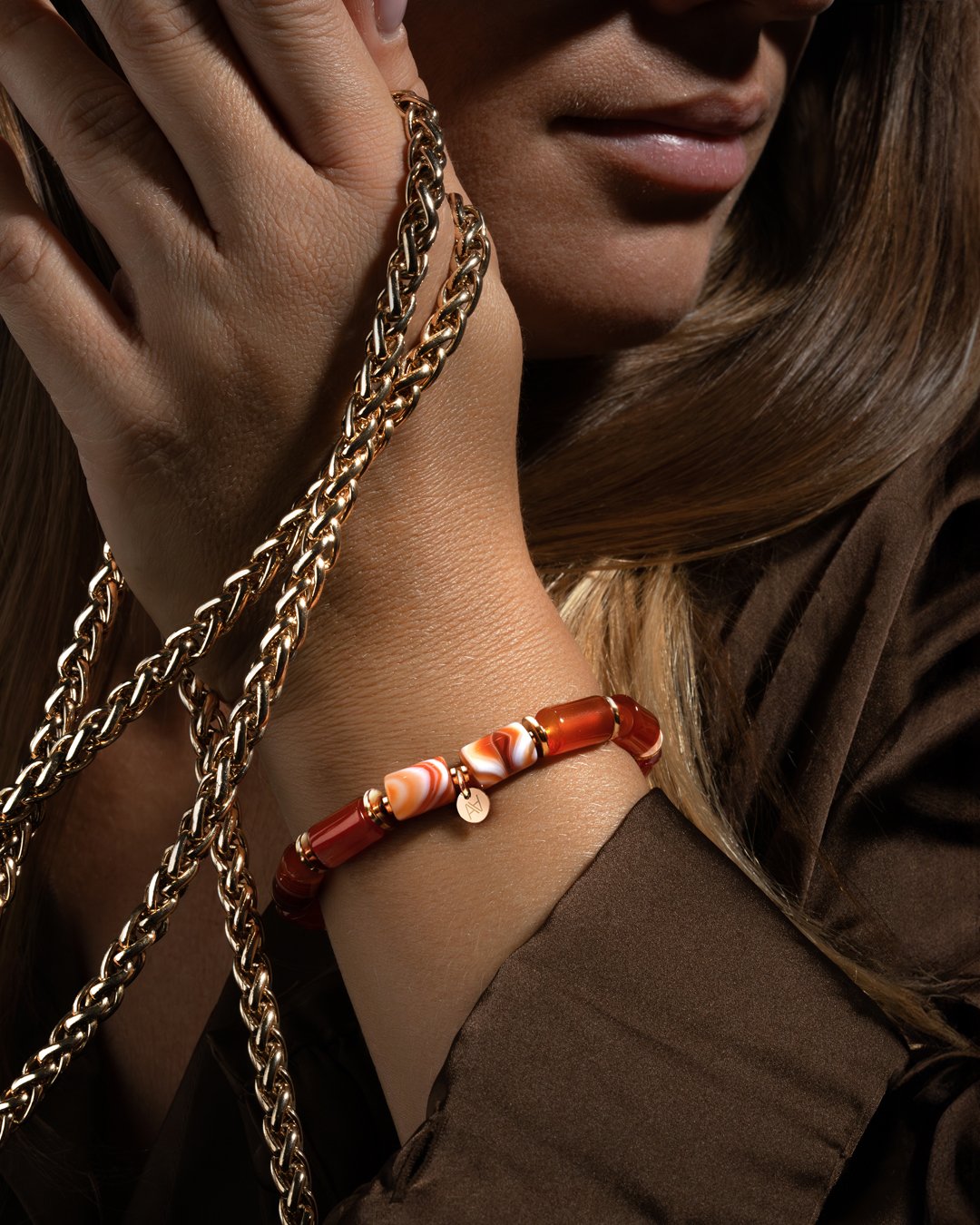 Bracelet Agate rouge  Rossia