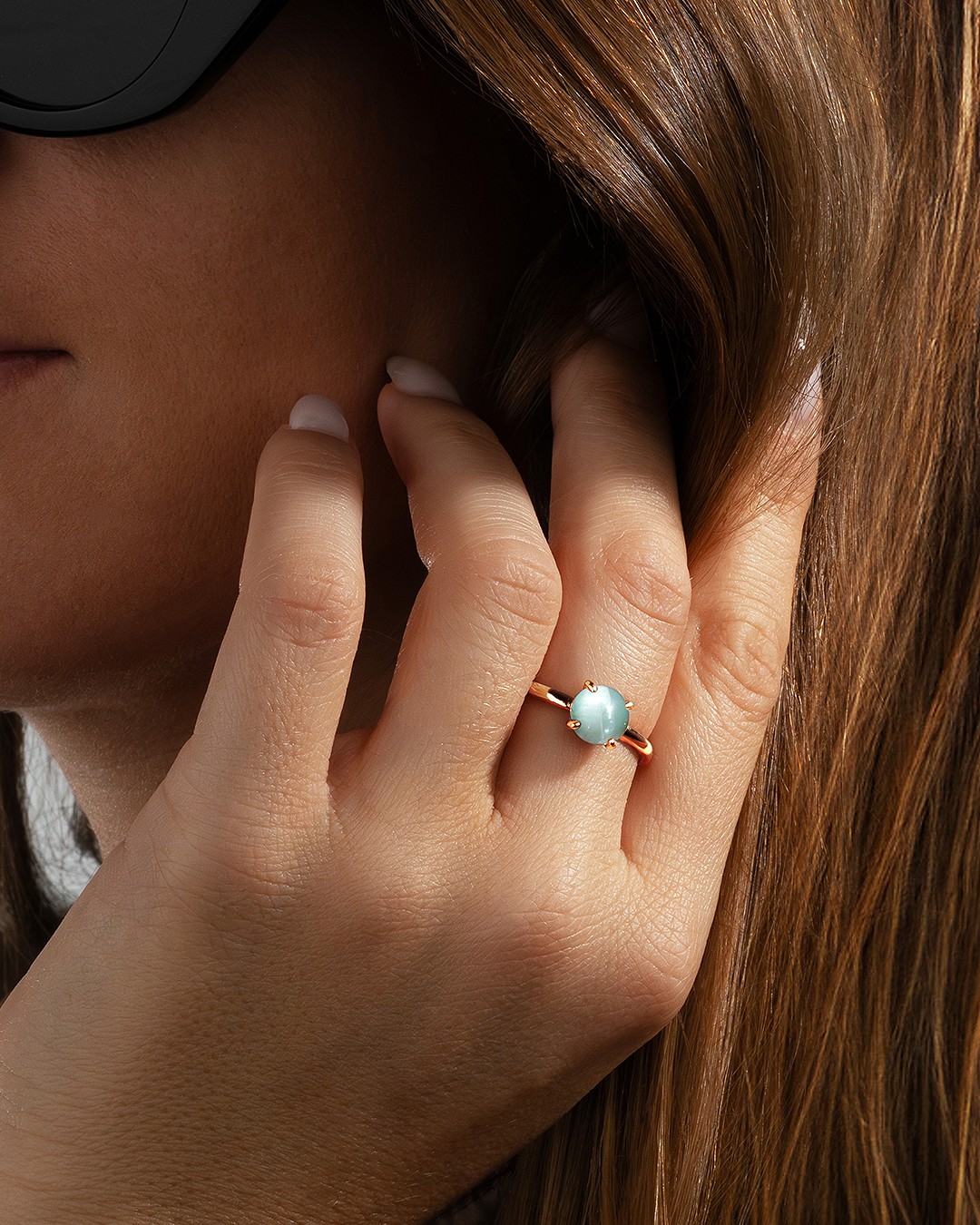 Lifestyle Bague Pierre de lune verte Ponzia