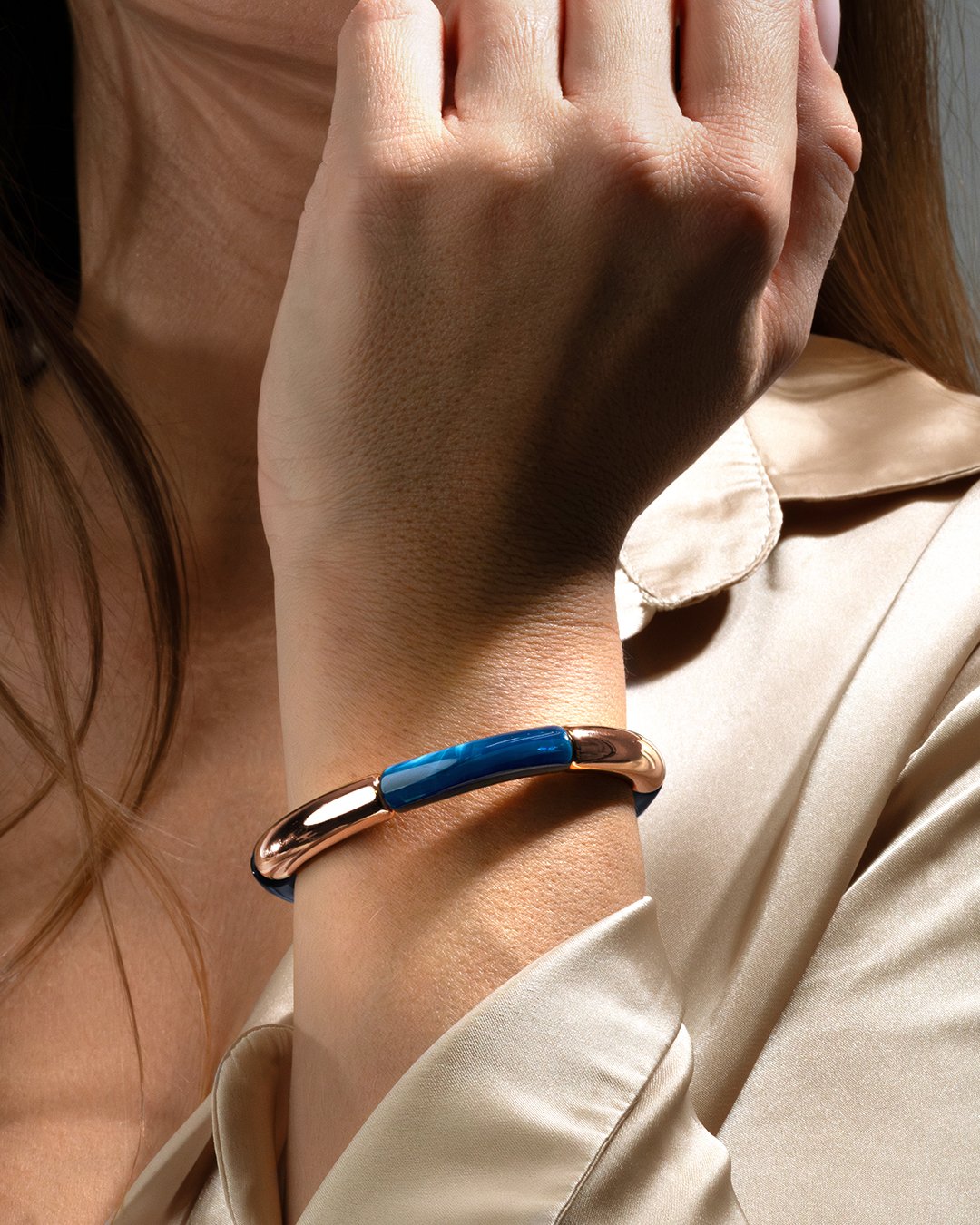 Bracelet Acétate Bleu nuit marbré Brenta