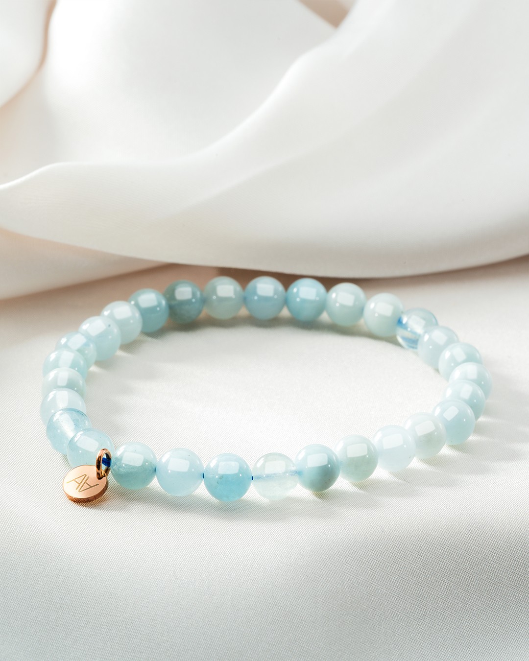 Bracelet Pierres naturelles Bracelet aigue-marine Namibie 6mm