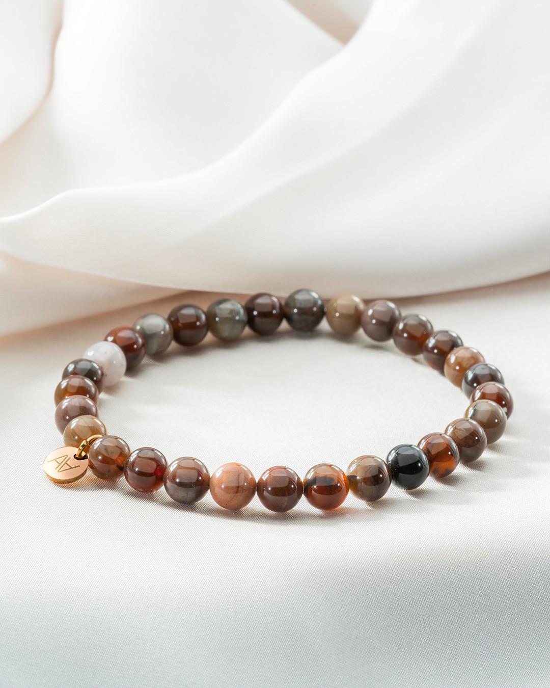 Bracelet Pierres naturelles Bracelet bois fossile 6mm