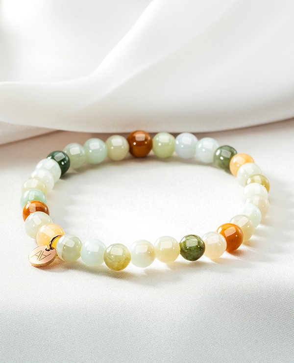 Bracelet jade Birmanie 6mm