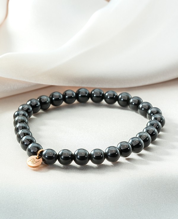 Bracelet obsidienne œil céleste 6mm
