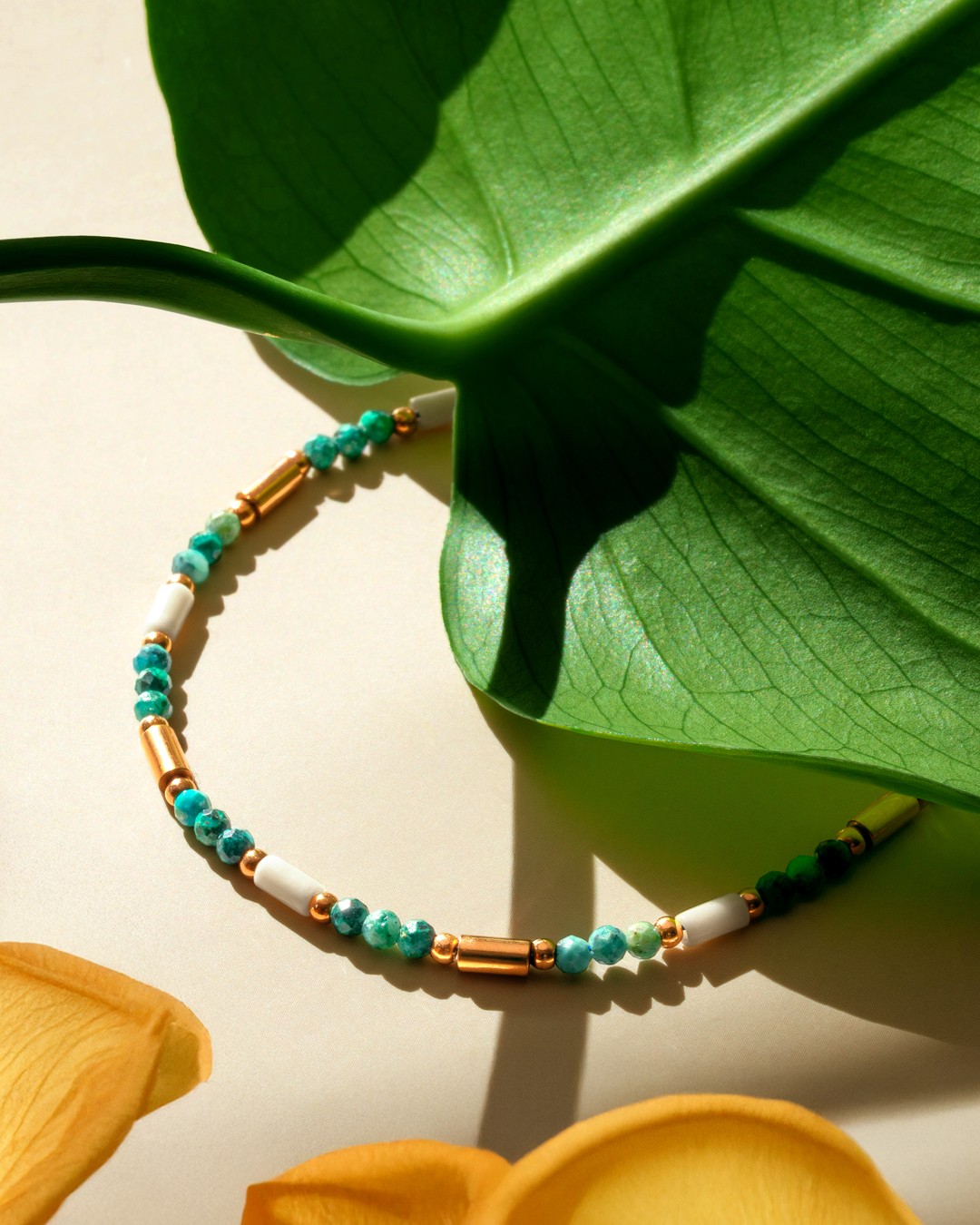 Packshot Bracelet Turquoise et Marbre blanc  Bosalina