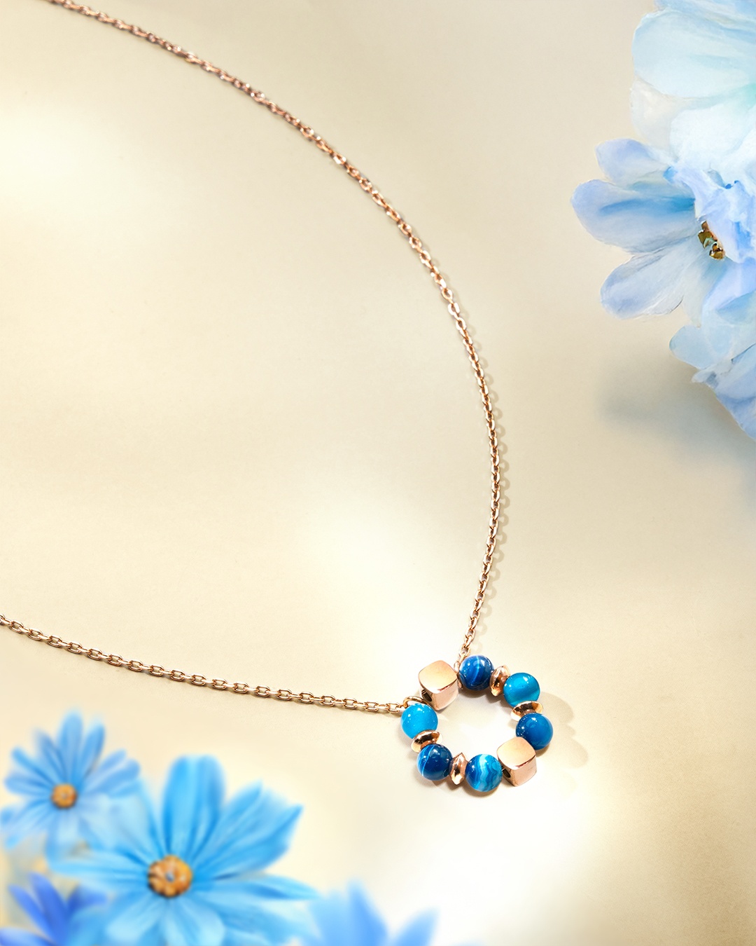 Pendentif Agate Bleue Azzuria