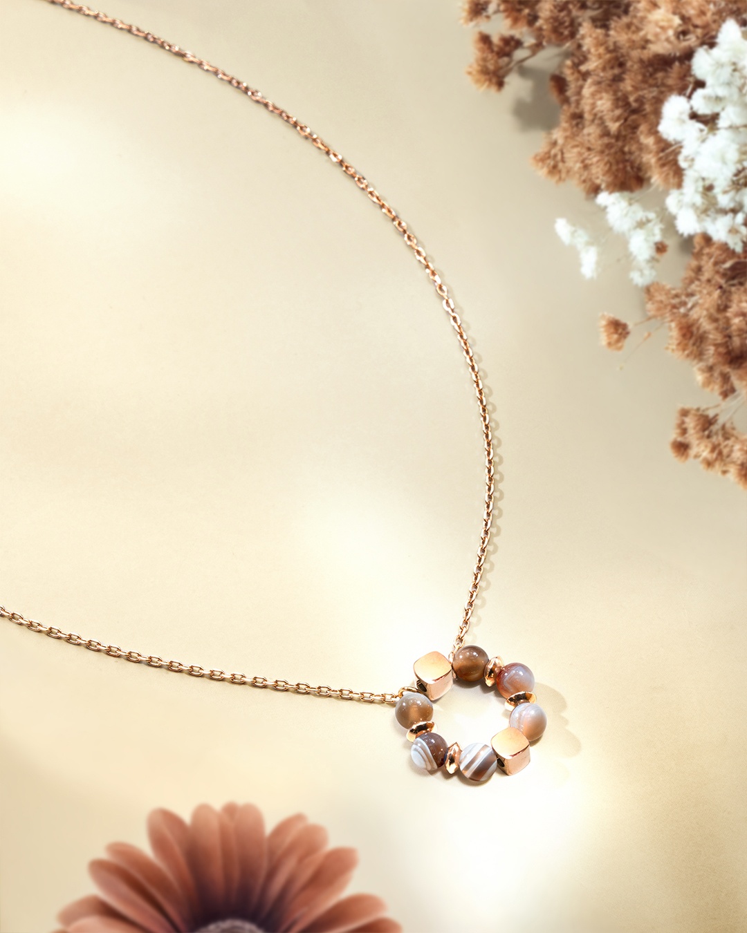 Packshot Pendentif Agate du Botswana  Savania