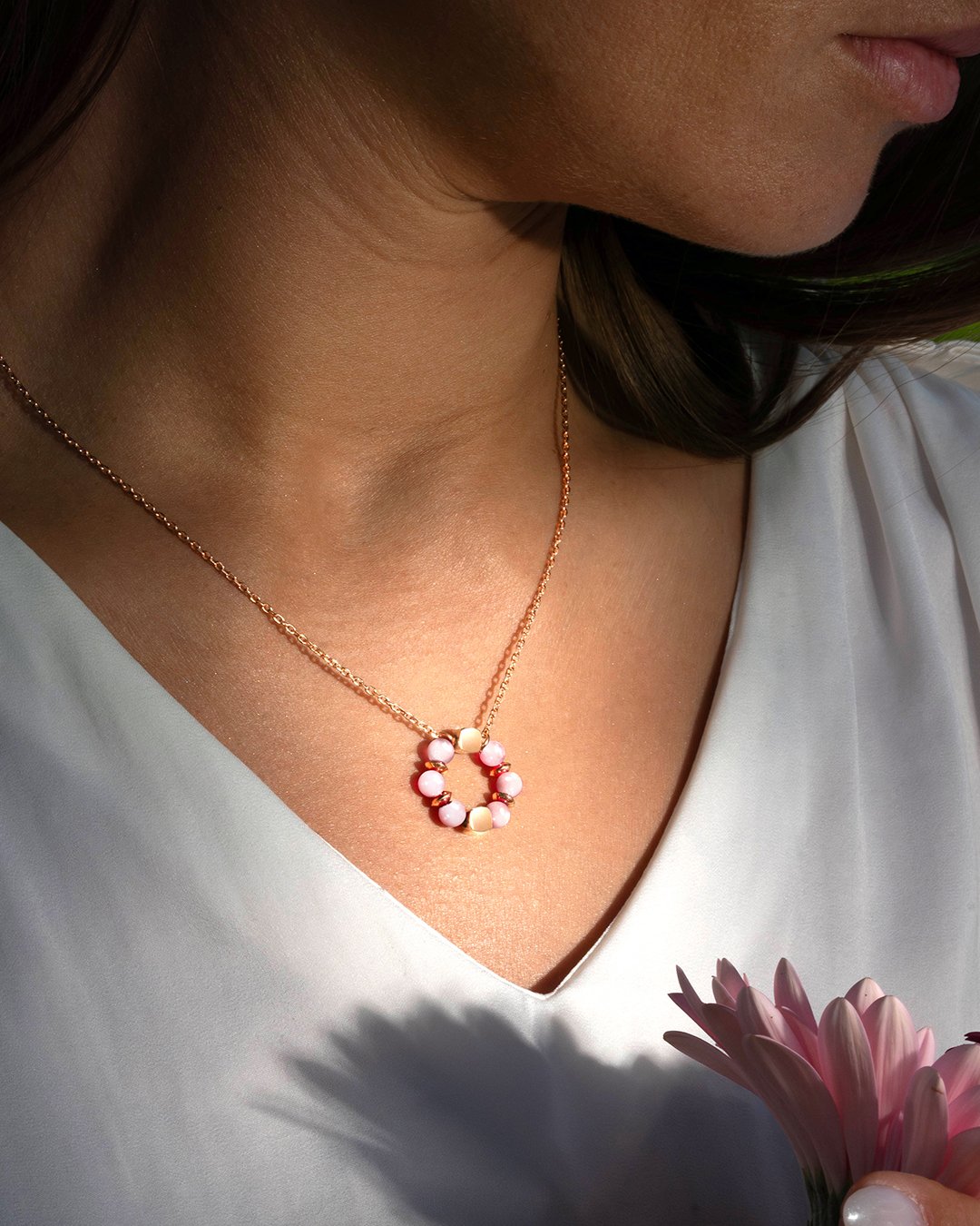 Pendentif Quartz rose Auroria