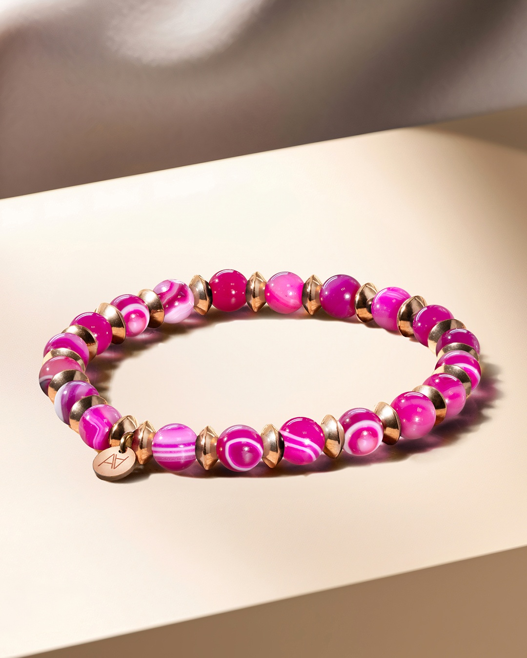 Packshot Bracelet Agate rose  Roselina