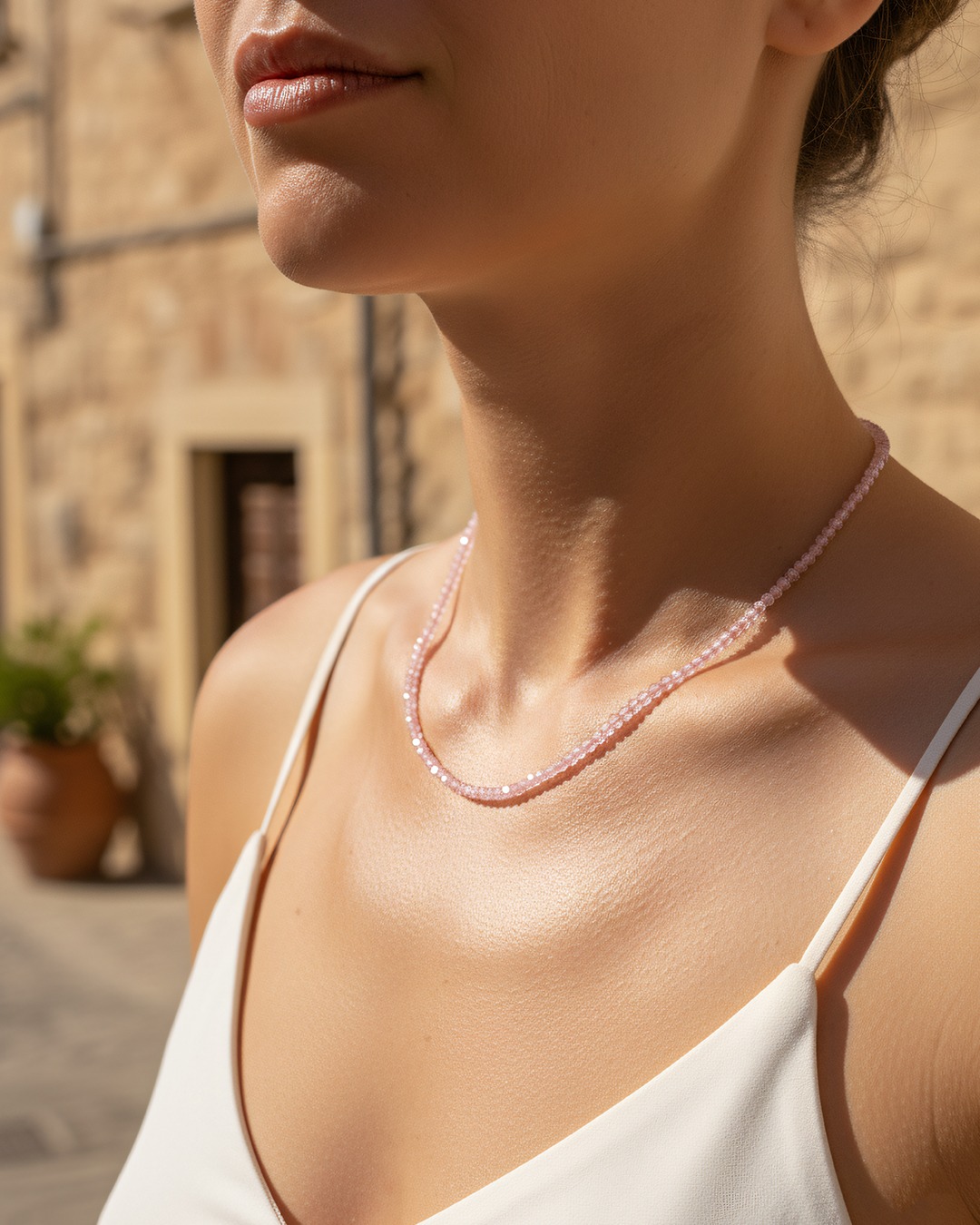 Pendentif Quartz rose  Commia