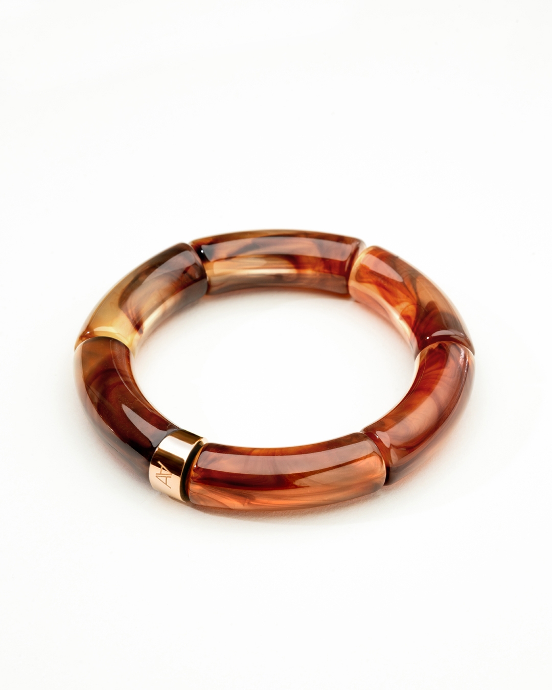 Packshot Bracelet Lueurs d'automne Ambre cognac Teggiano