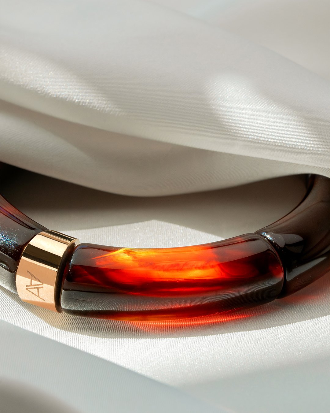 Packshot Bracelet Lueurs d'automne Ambre rouge Sepino