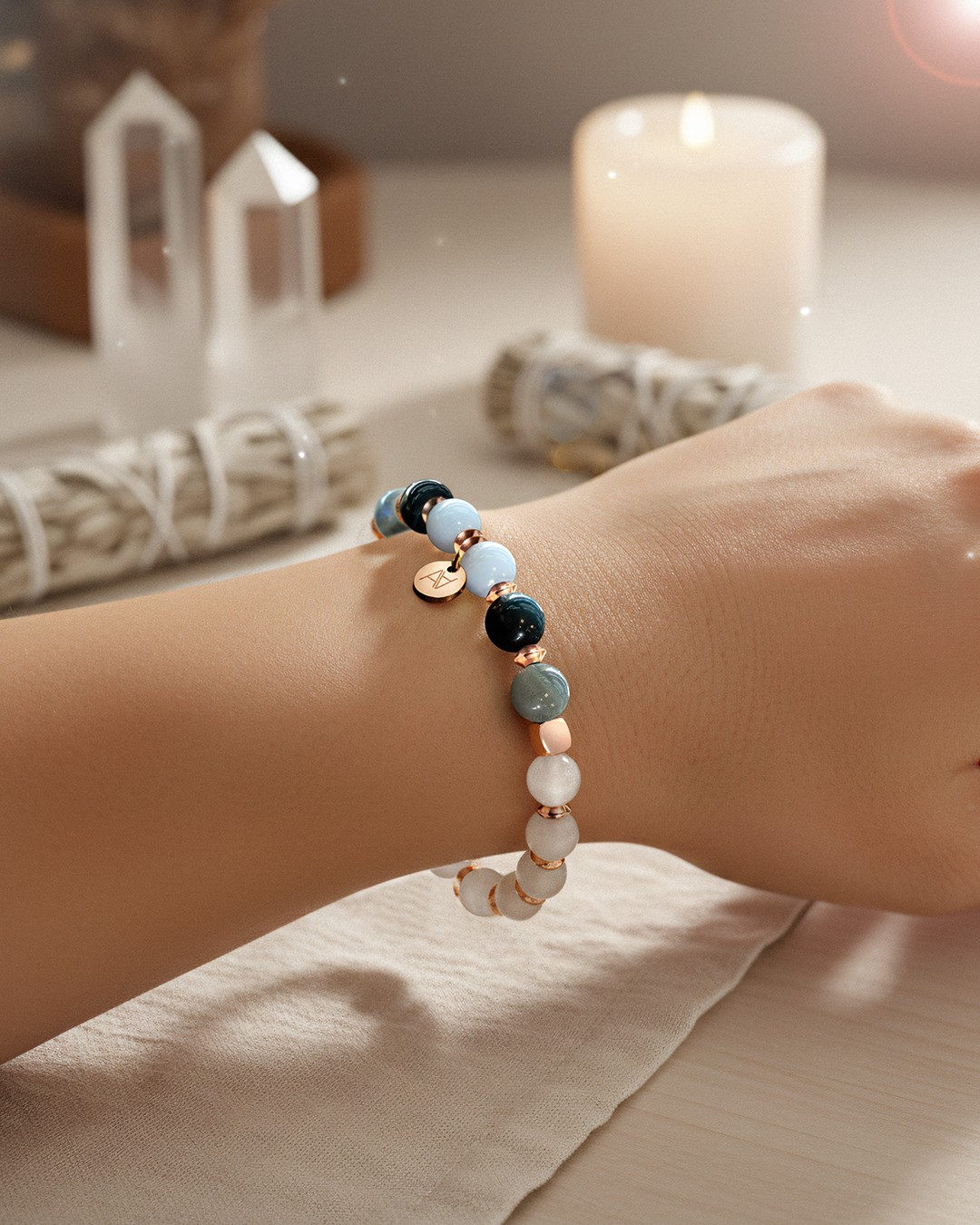 Bracelet Lithothérapie Chakras 3e oeil