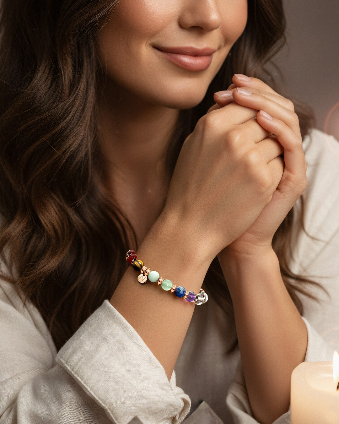 Bracelet Lithothérapie 7 Chakras Sérénité