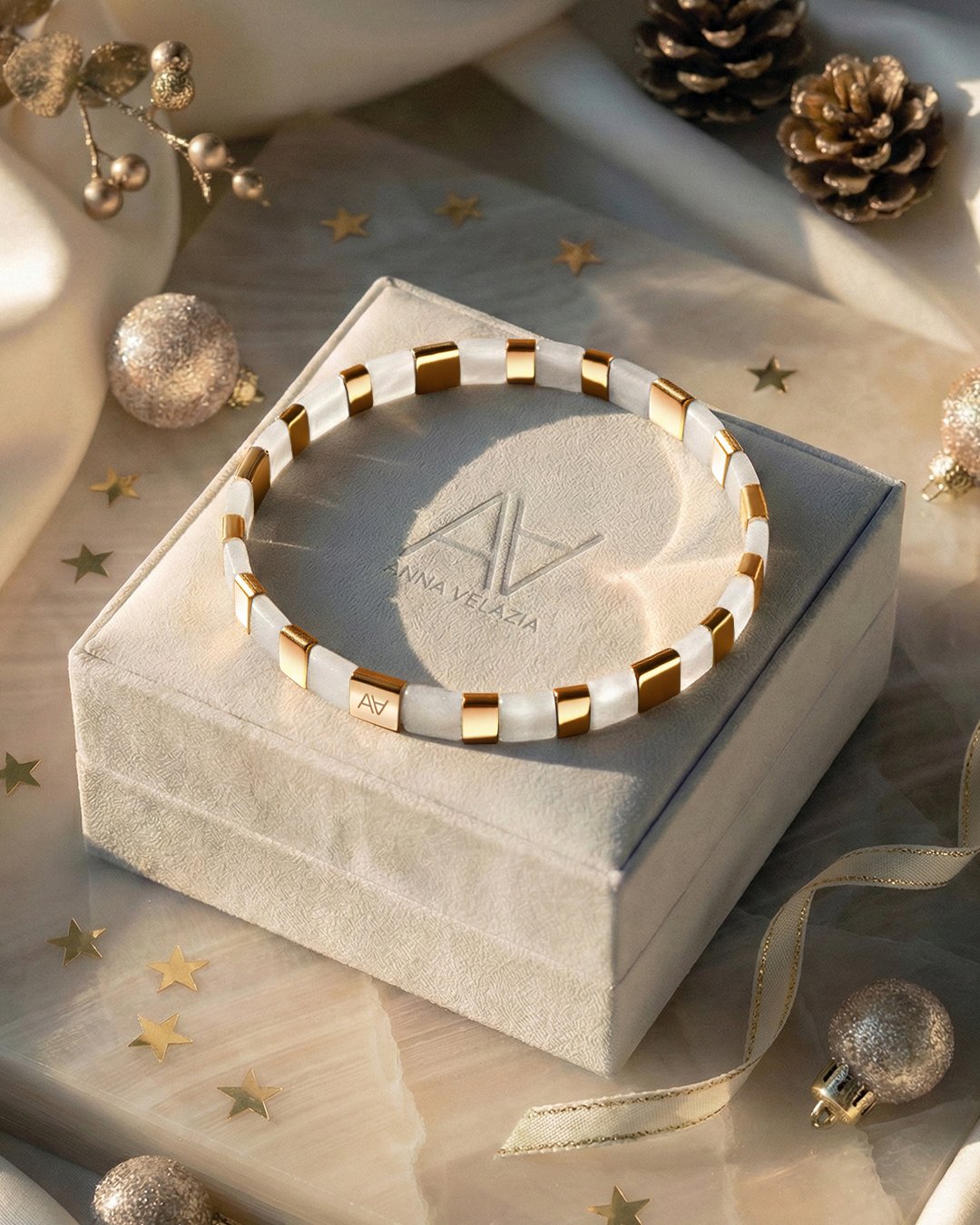 Packshot Bracelet Marbre blanc Celleno