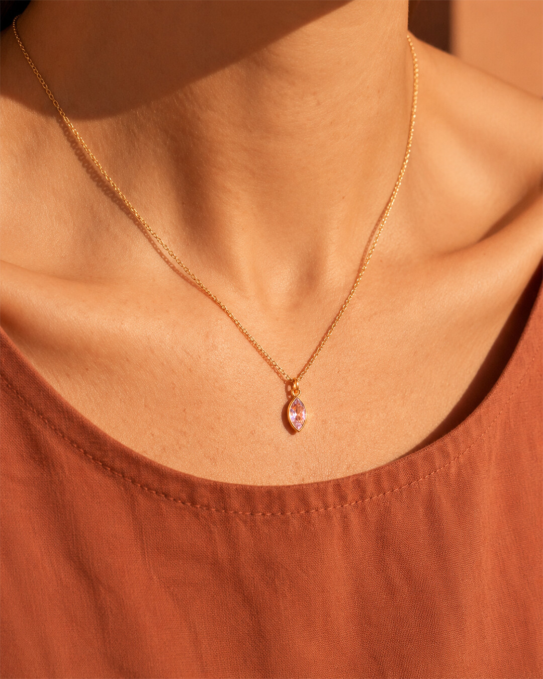 Pendentif Zircon rose Rosavitta