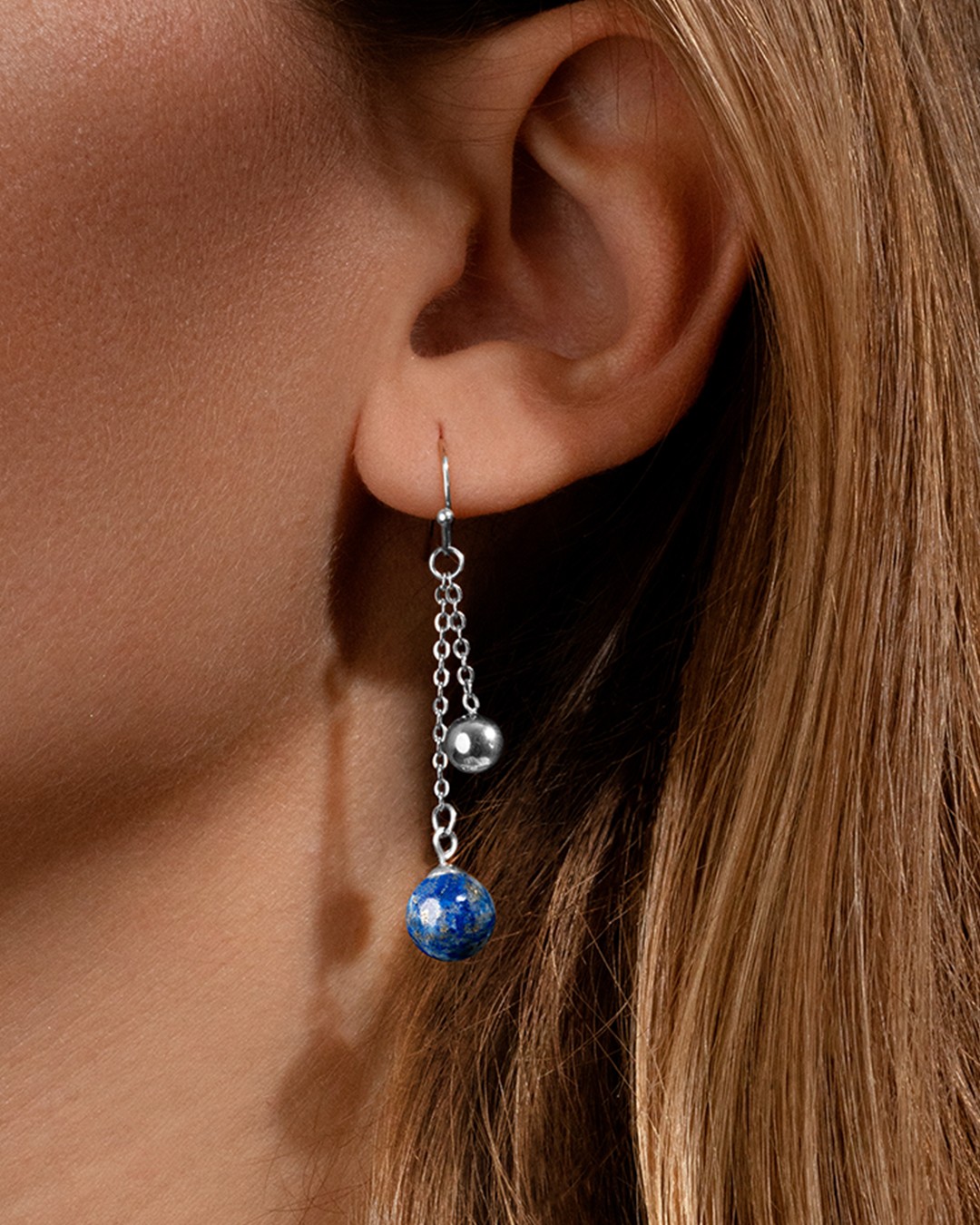 Boucle d'oreilles Lapis Lazuli Gimelli