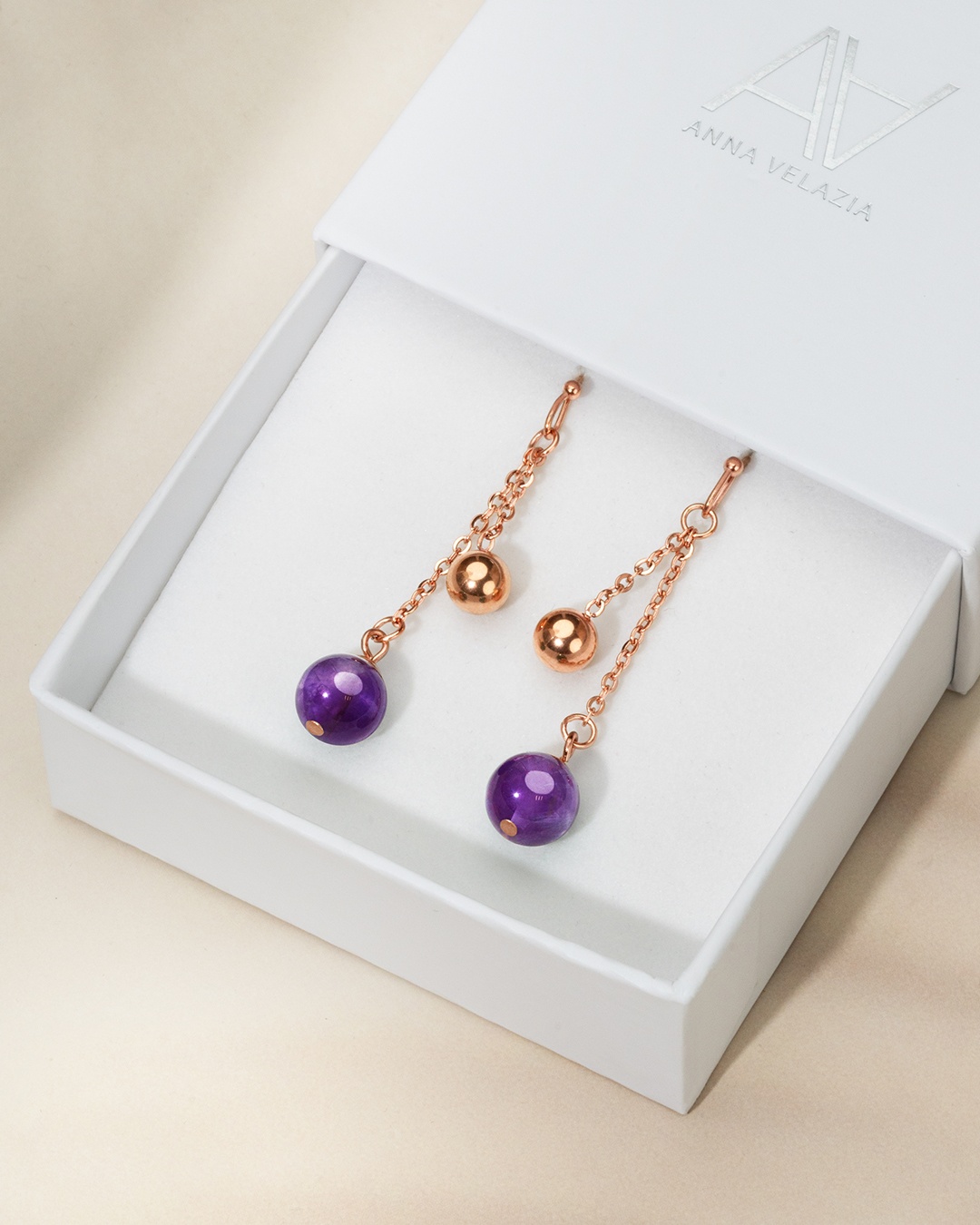 Packshot Boucle d'oreilles Amethyste Scopelli