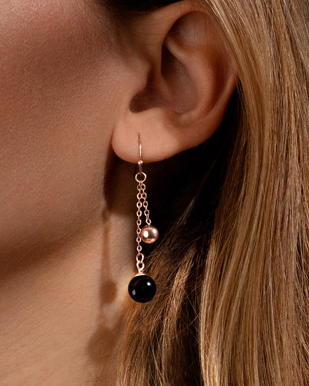 Boucle d'oreilles Tourmaline Noire Leonessi