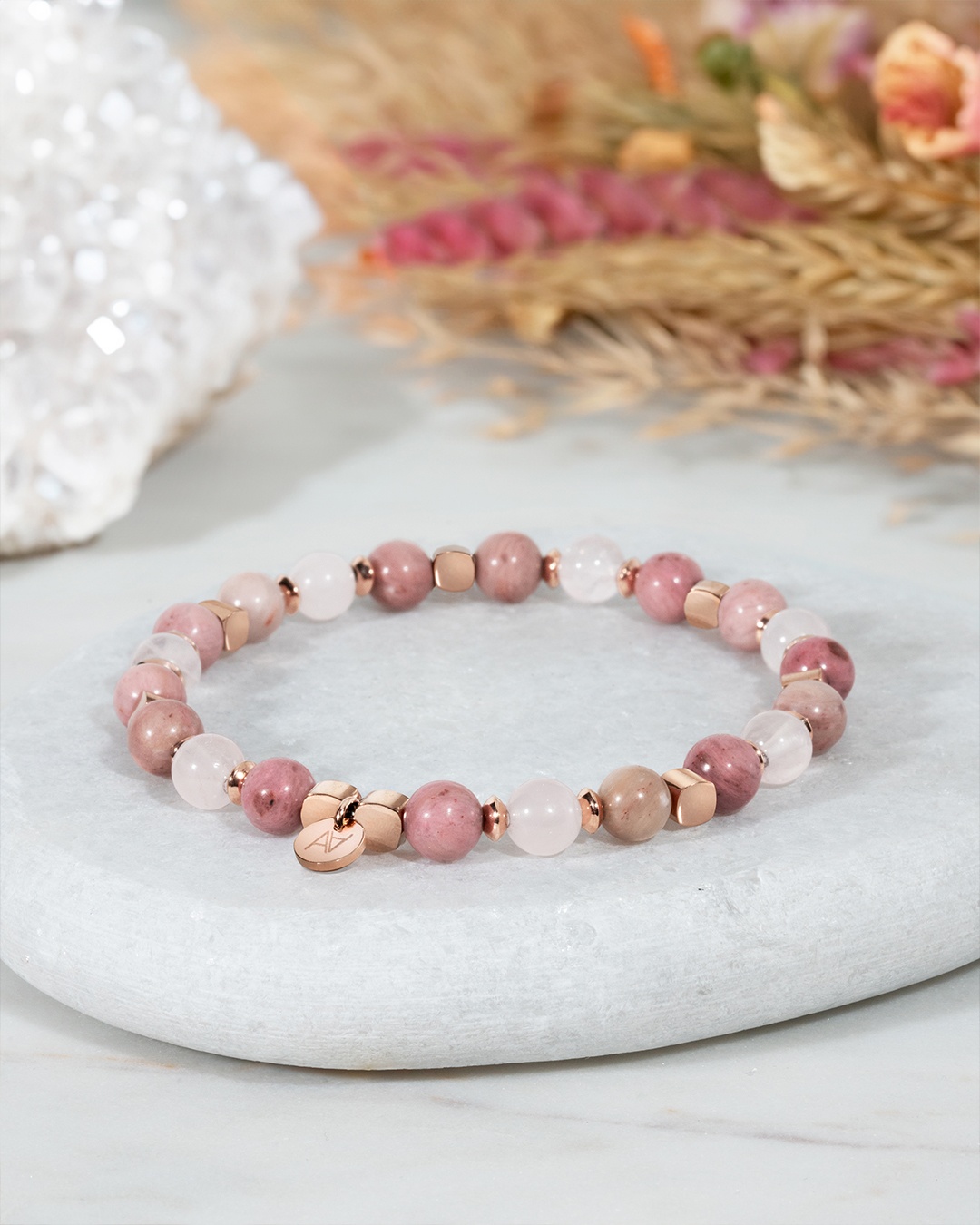 Bracelet Lithothérapie Coeur apaisé