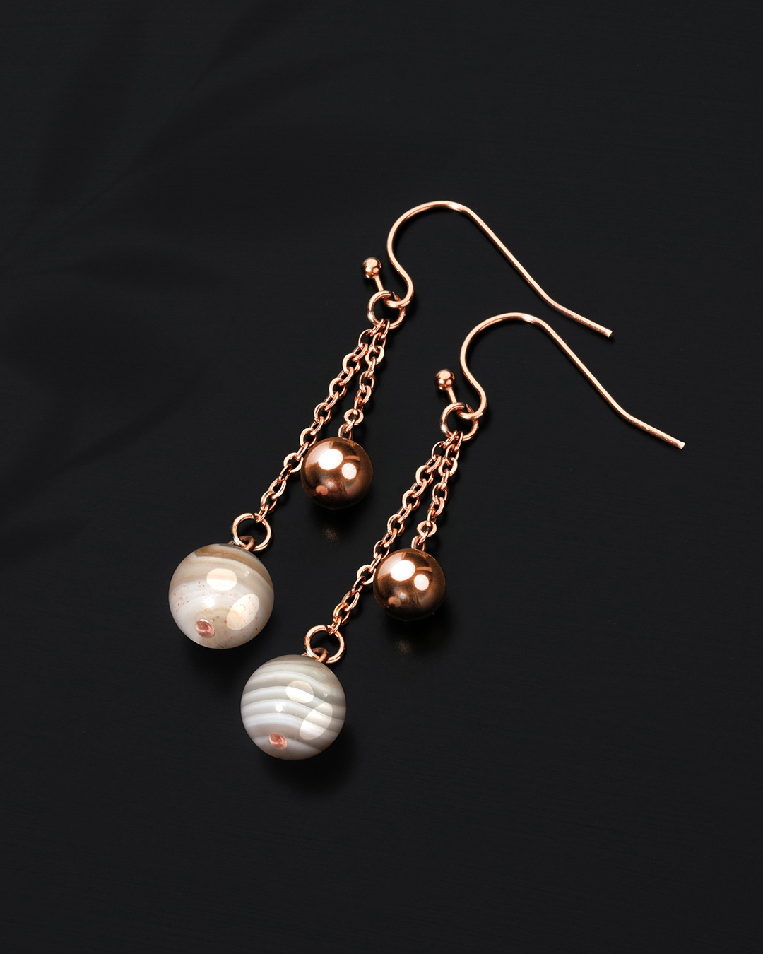 Packshot Boucle d'oreilles Agate du Botswana Avellini Claro