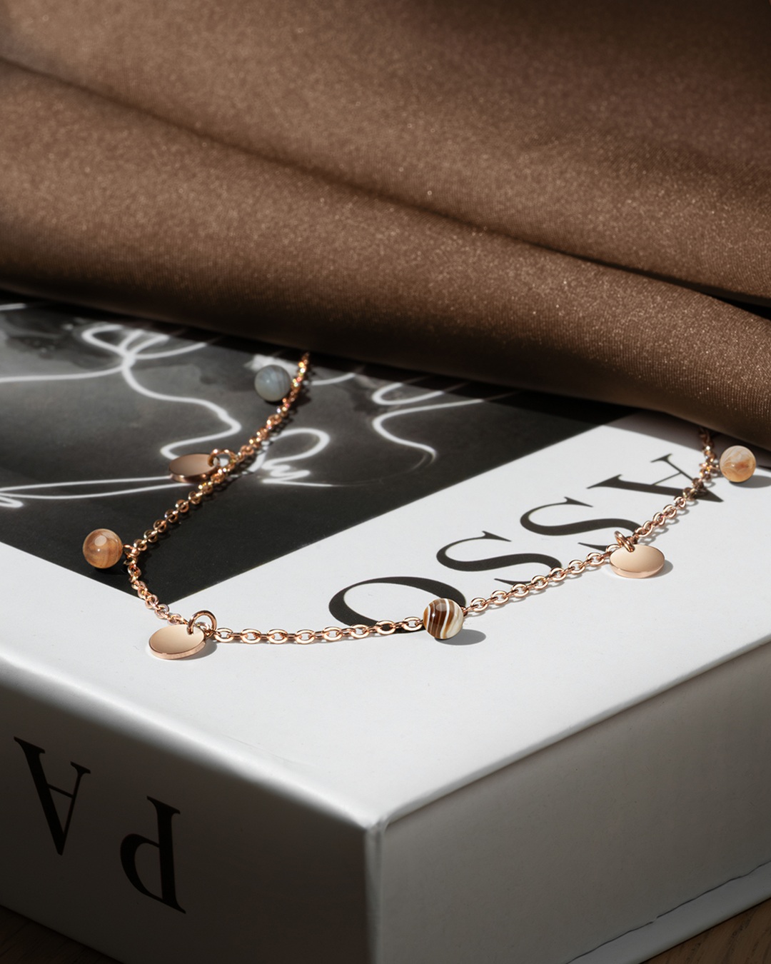 Packshot Pendentif Acier rosé inoxydable Avellinotto