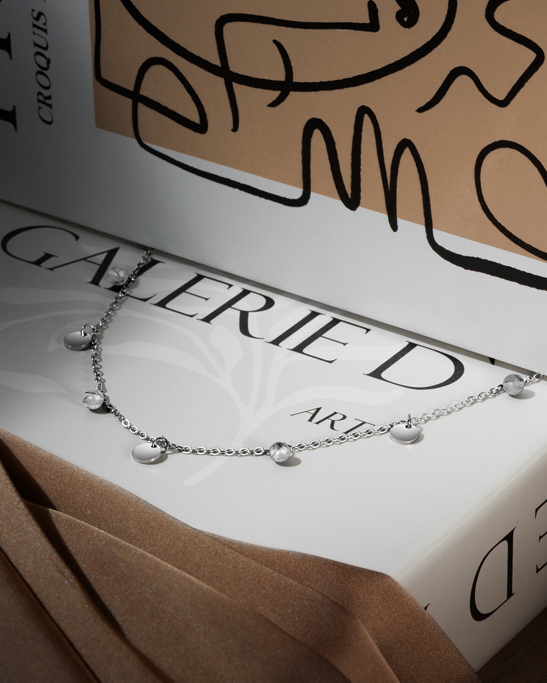 Packshot Pendentif Acier argenté inoxydable Riminotto