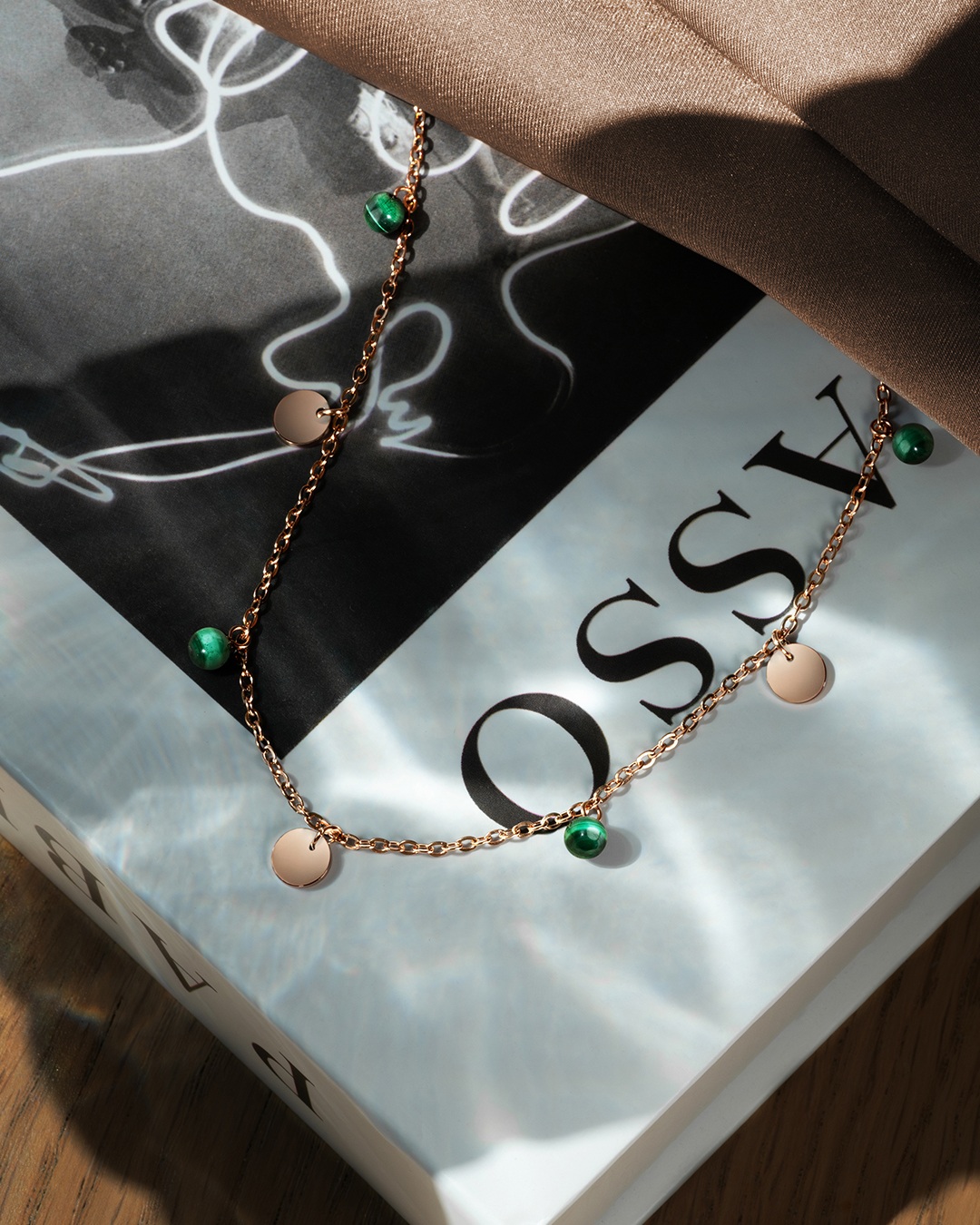 Packshot Pendentif Acier rosé inoxydable Venozotto