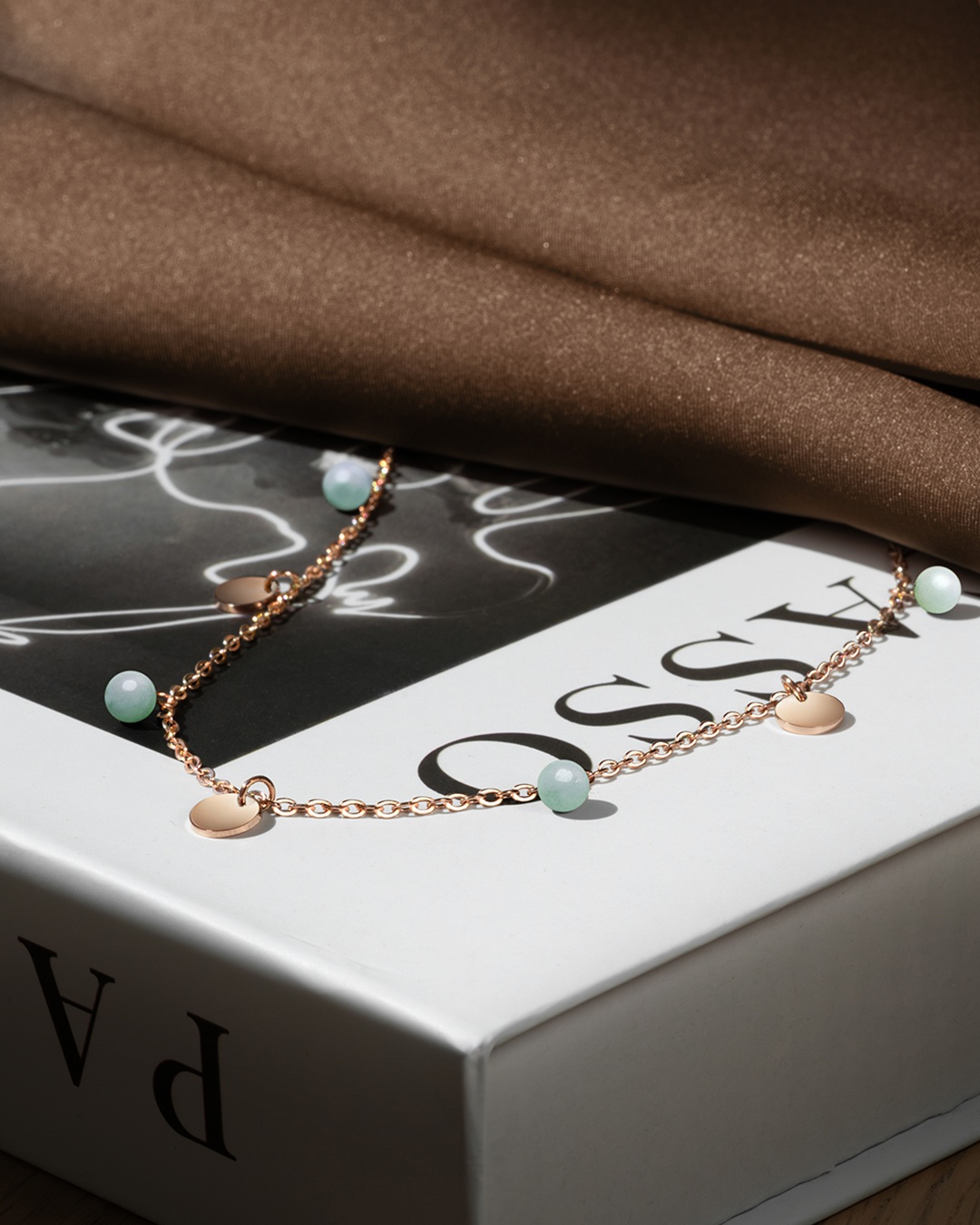 Packshot Pendentif Acier rosé inoxydable Buranotto