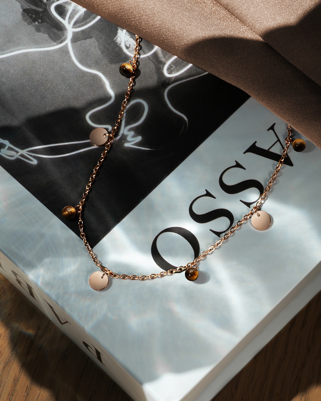 Packshot Pendentif Acier rosé inoxydable Messinotto